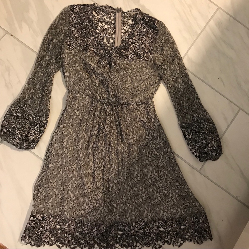 Beautiful silk Elie Tahari dress with bell sleeves